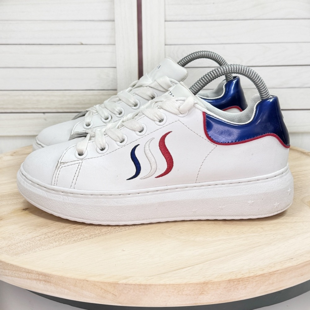 Skechers Street Los Angeles High Street Lil Miss Esss Sneakers White Red Blue 8 - Picture 3 of 11